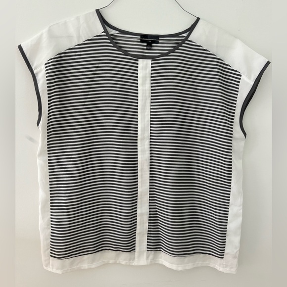 The Limited white and gray work blouse size large - Picture 1 of 3